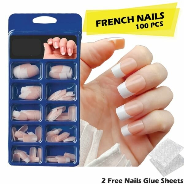100pcs French Nails Set for Girls