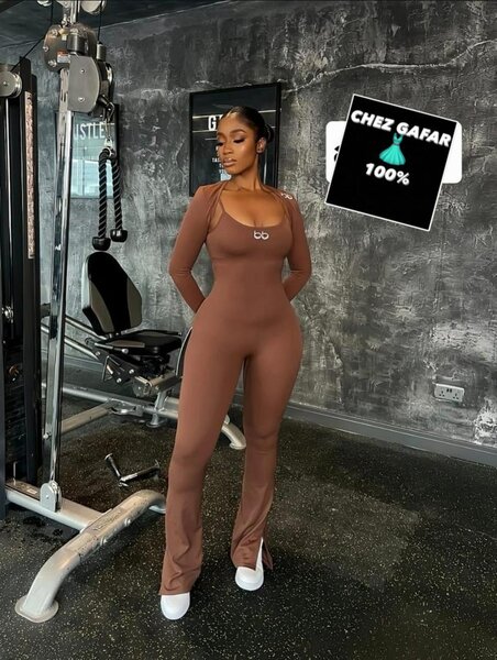 Combinaison sport femme marron