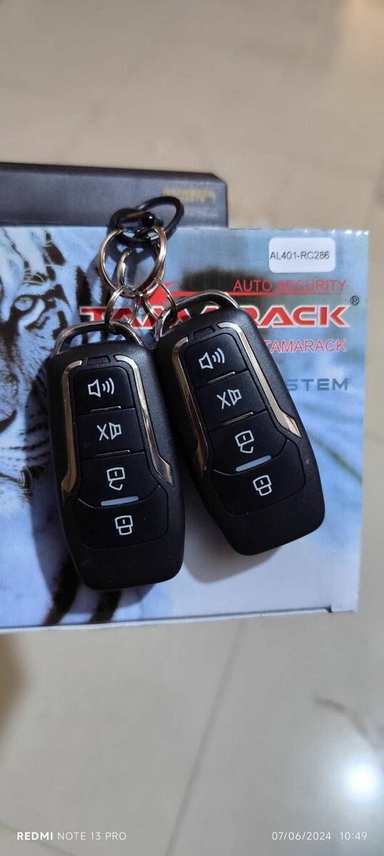 Car alarm  security system and keyless entry central locking