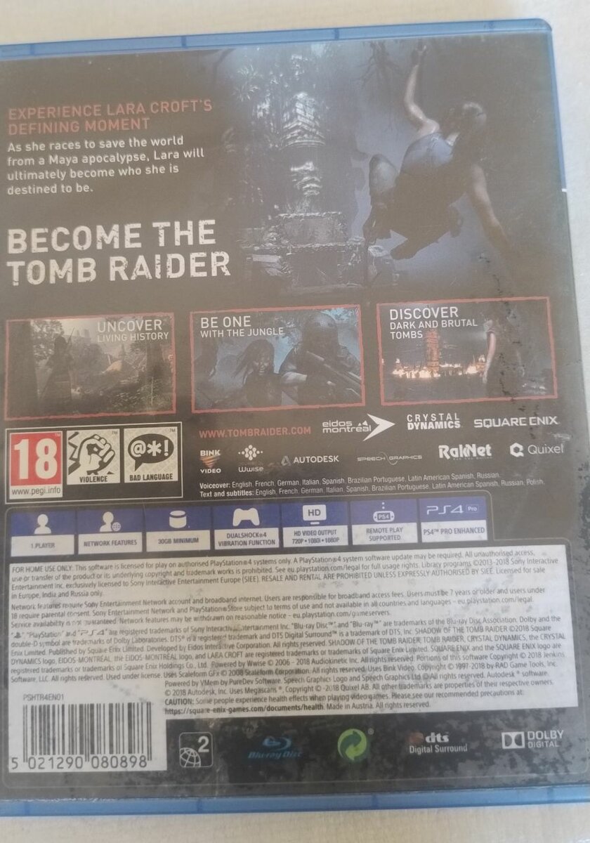 Jeu PS4 Shadow of the Tomb Raider