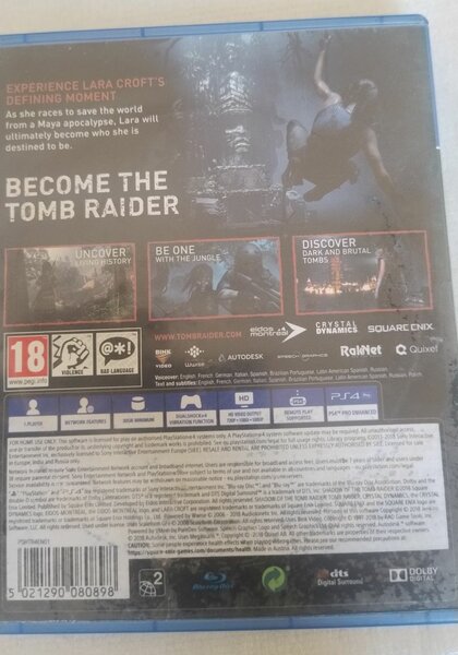 Jeu PS4 Shadow of the Tomb Raider