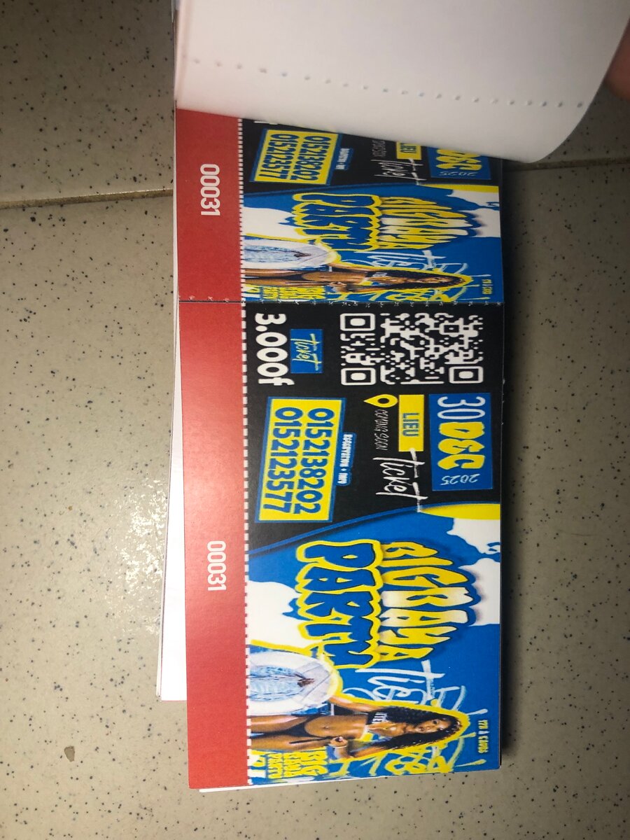 Ticket de la BIG BAYA PARTY