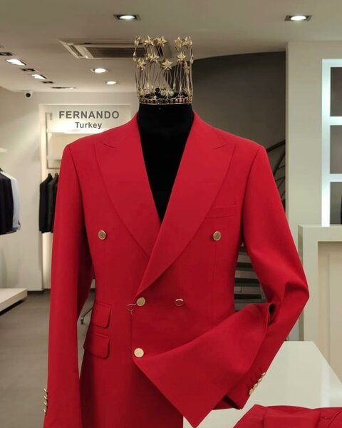 Men's suit red