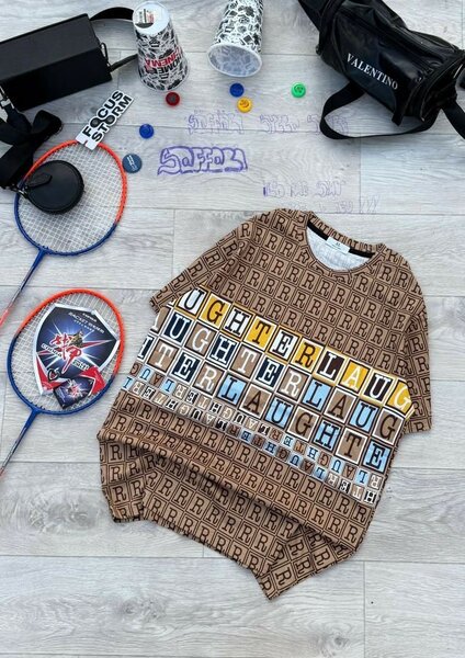 T-shirt rayé en coton pour homme