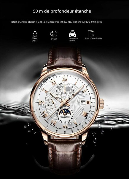 Montre étanche luxe 50m