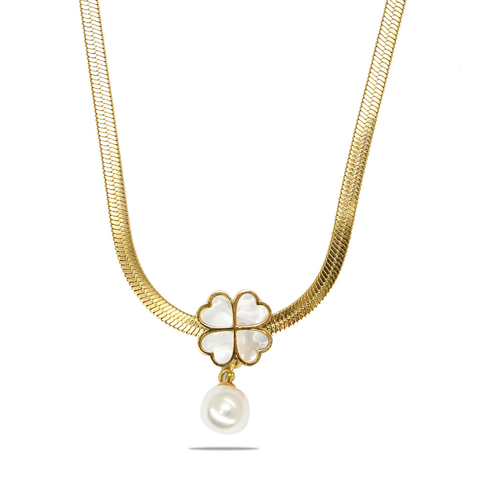 Flower pearl pendant