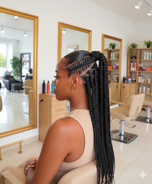 Perruque tressée afro élégante