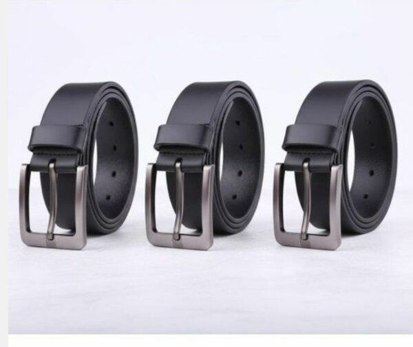 Ceinture en cuir noir élégante