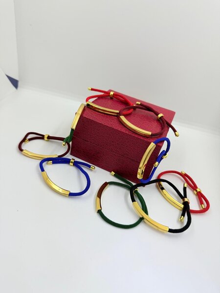 Bracelets élégants en corde et or