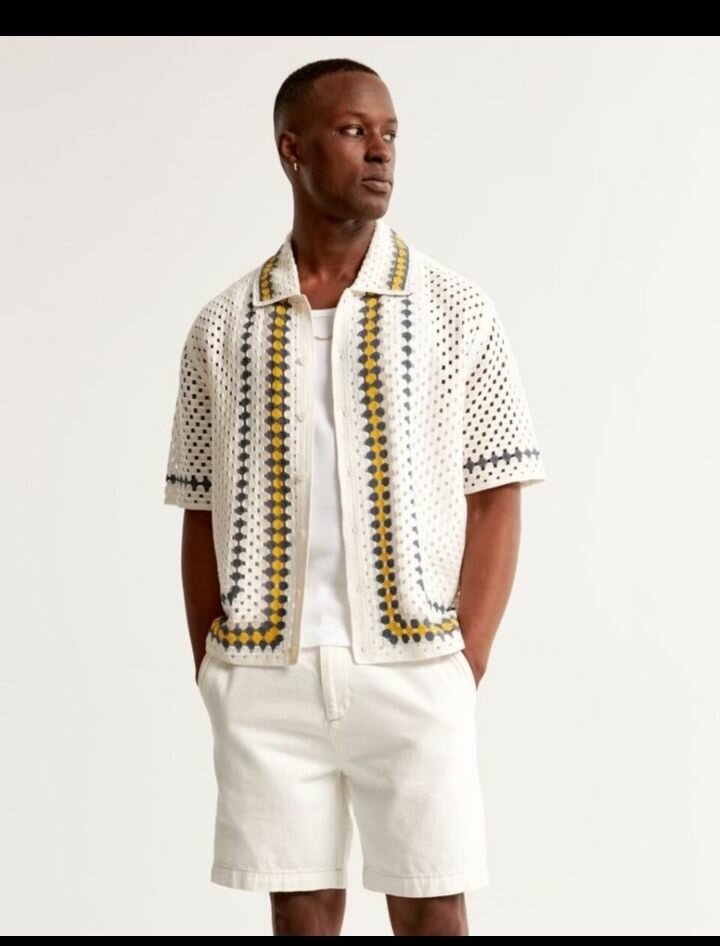 Chemise en crochet pour hommes