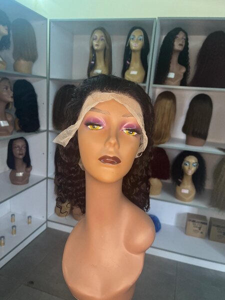 Waterwave Bob 16 inches with a 13*4 lace , natural colour