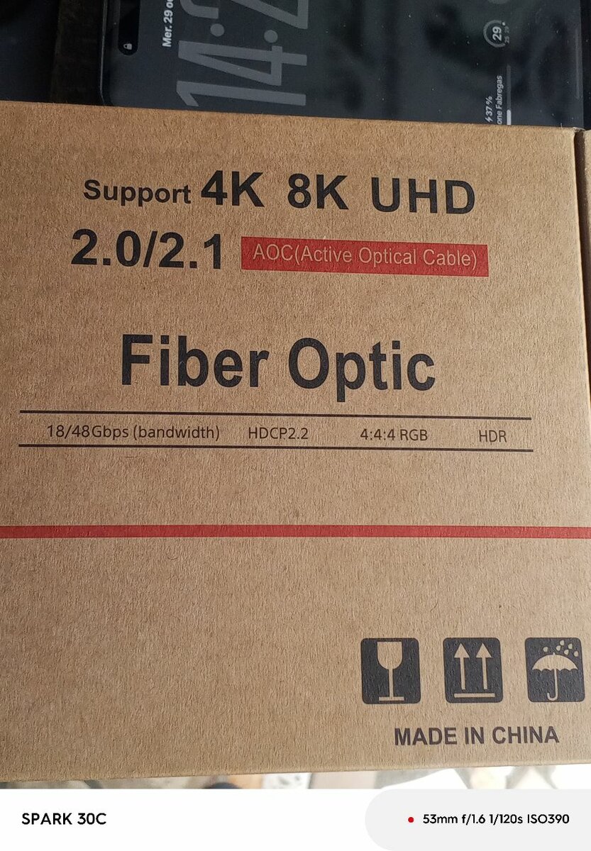Câble Optique HDMI 4K 8K UHD 20m