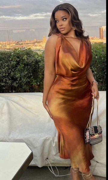 ZARA TYE N DYE SILK DRESS