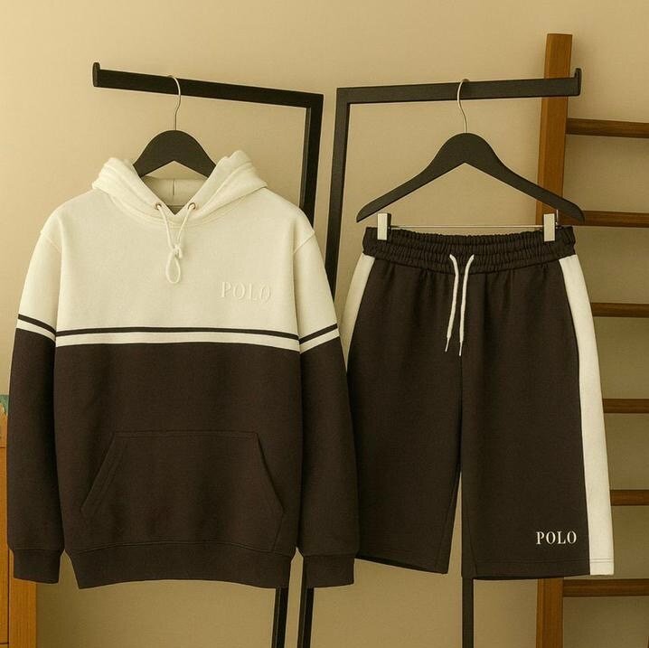 Ensemble Hoodie et Shorts Polo