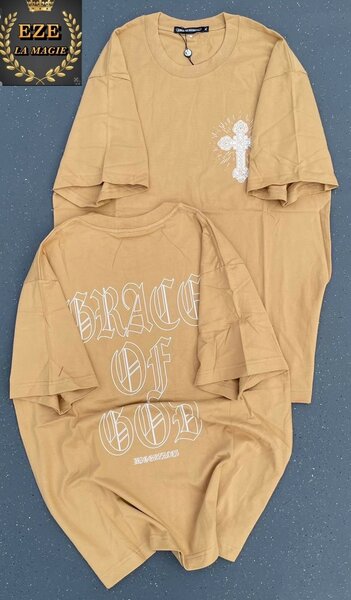 T-shirt unisexe beige croix