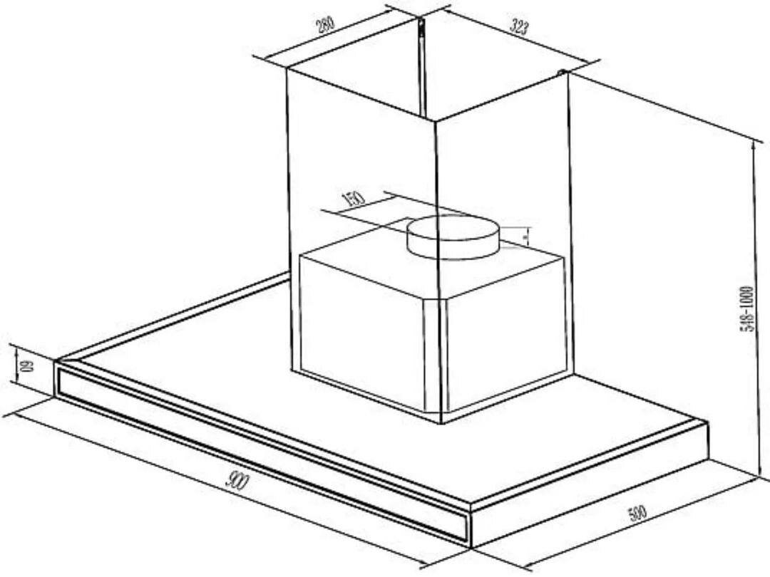 PKM 8090GZ cooker hood