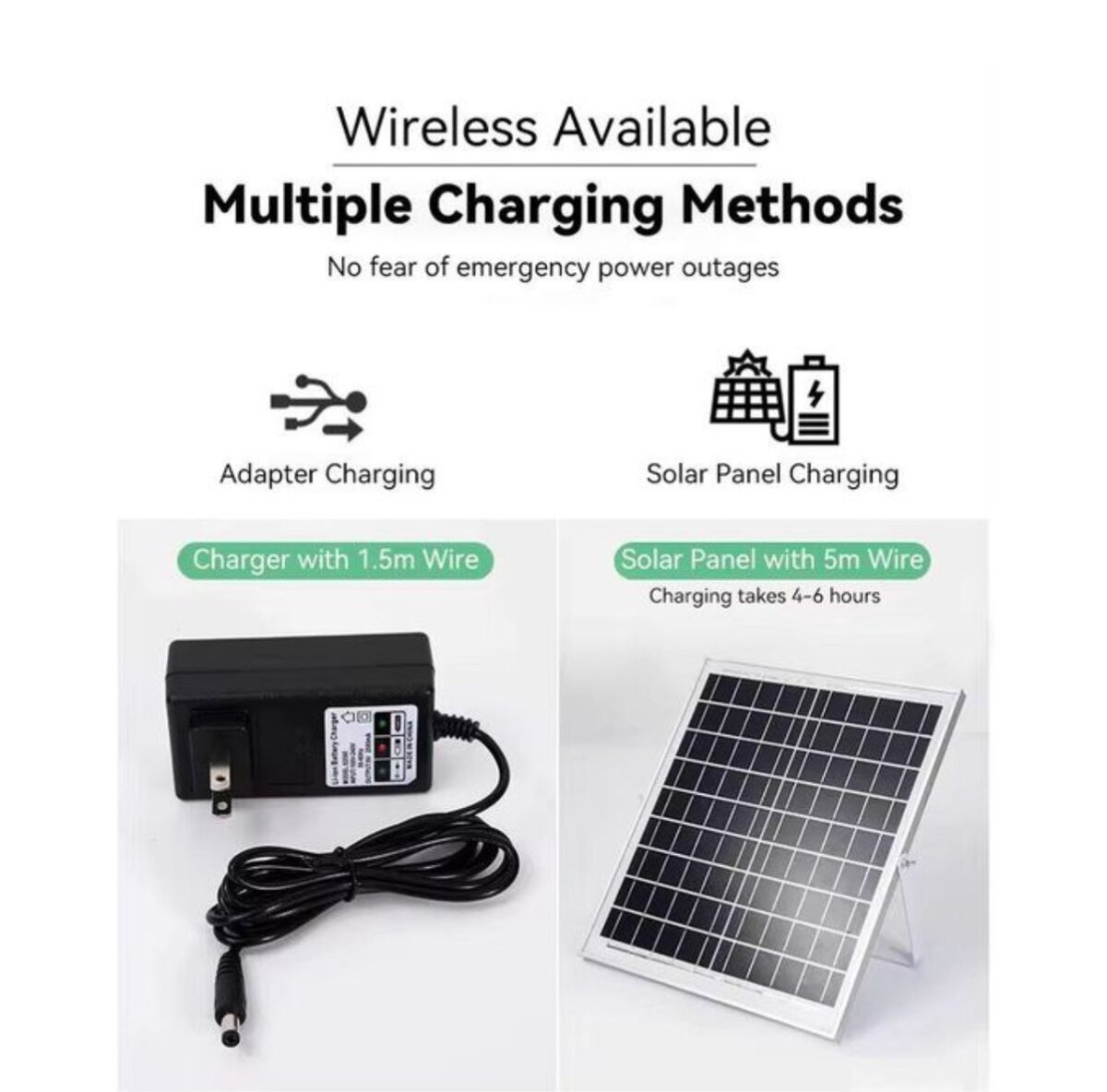 Rechargeable Solar Standing Fan -16 Inch High-Quality 9 Spe.