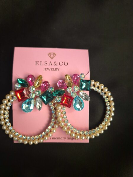 Elegant Crystal Hoop Earrings