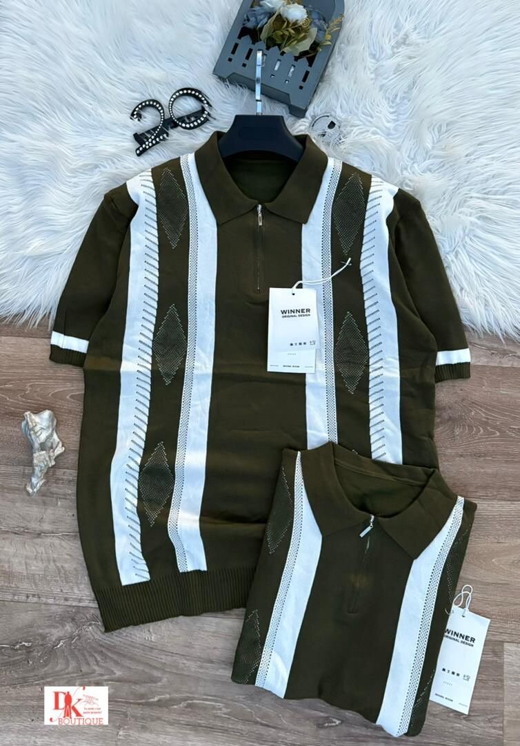 Polo en maille rétro homme