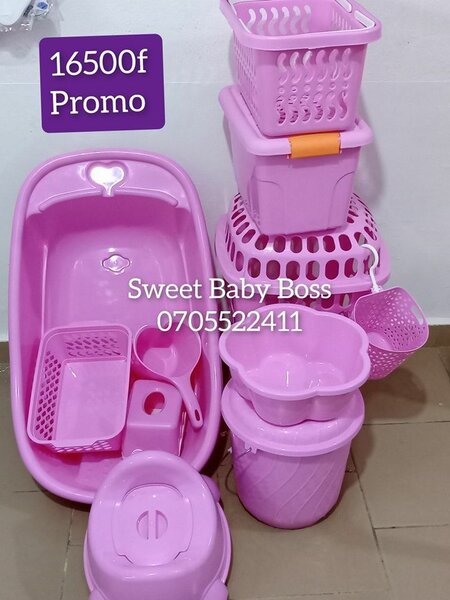 Ensemble Accessoires Bébé Rose