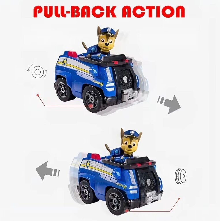 Voitures Jouets Chiots Rétractables