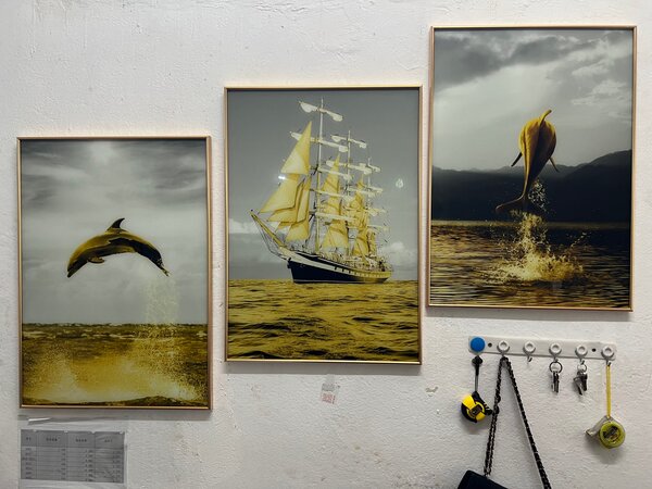 Triptyque de tableaux moderne