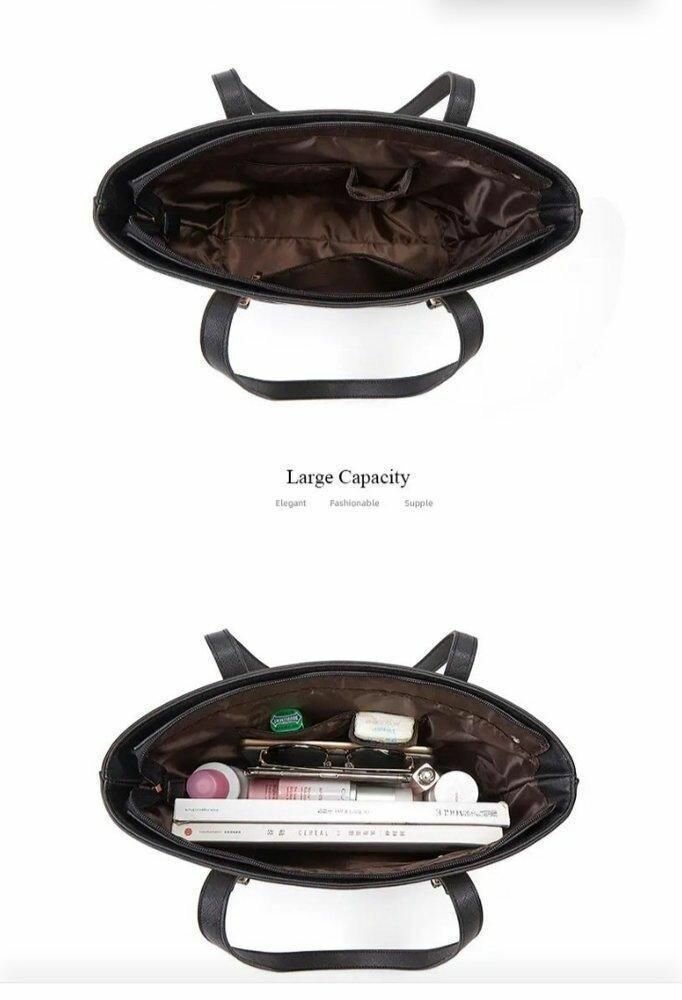 Women's PU Leather Textured Hand Bag Set