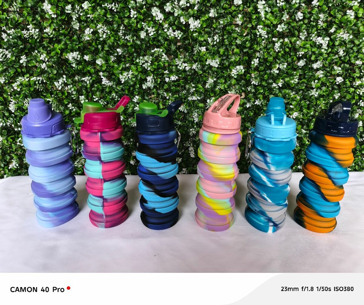 Bouteille d'eau pliable silicone