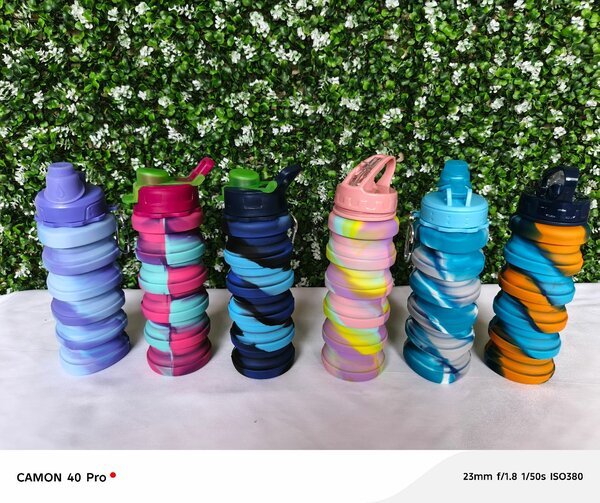 Bouteille d'eau pliable silicone