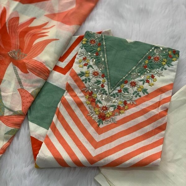 Cotton 3 Pice Suit