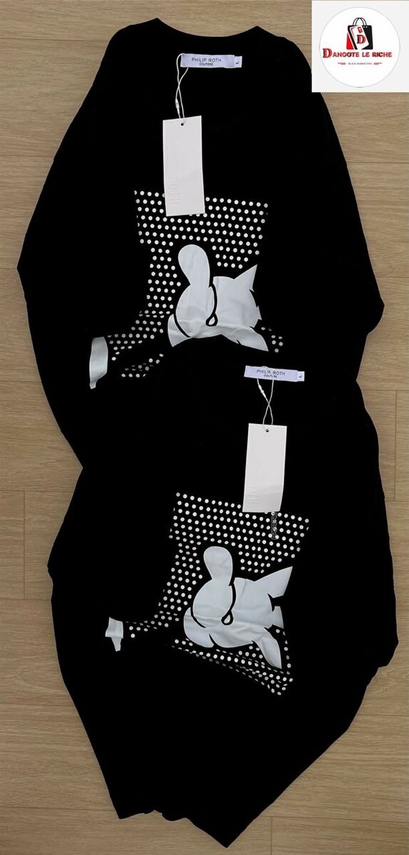 T-shirts couple noir imprimés