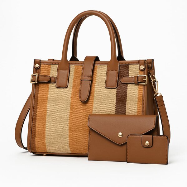 Sac à main en jude rayée chic