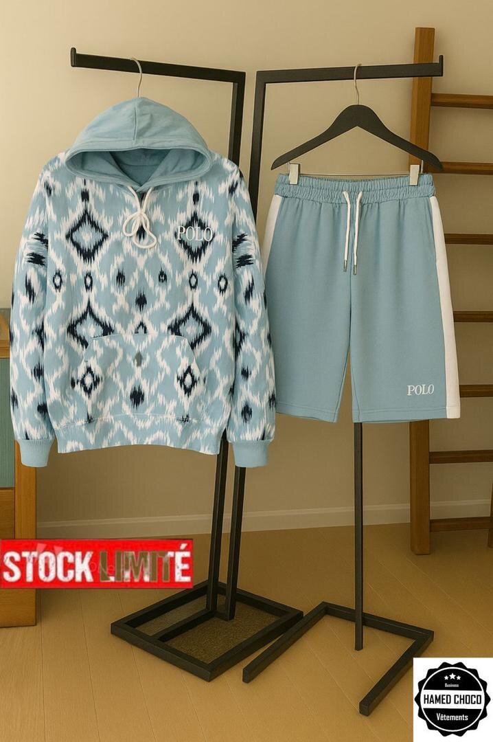 Ensemble sweat à capuche et short Polo