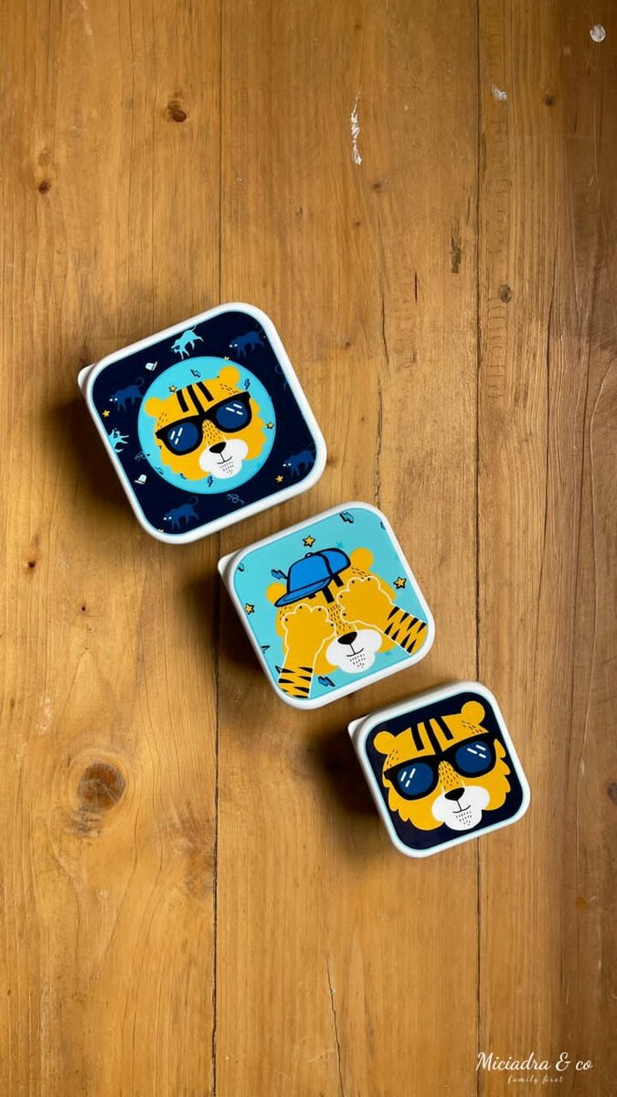 Boîte à goûter Tigre 3en1