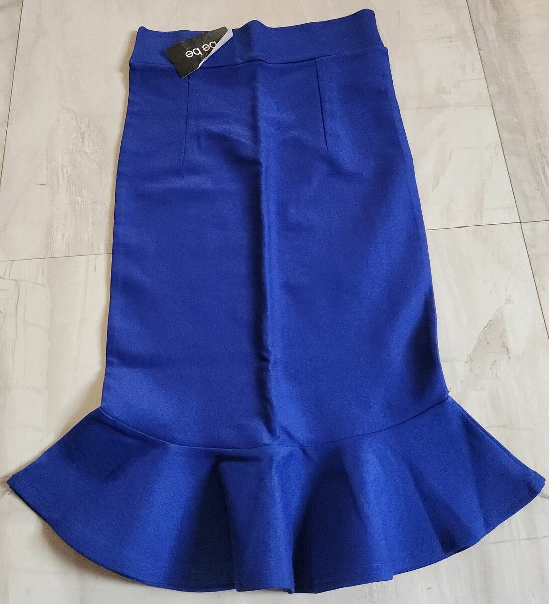 Short Pencil Skirt Slim Bodycon High Waist Ruffles Hem Skirt