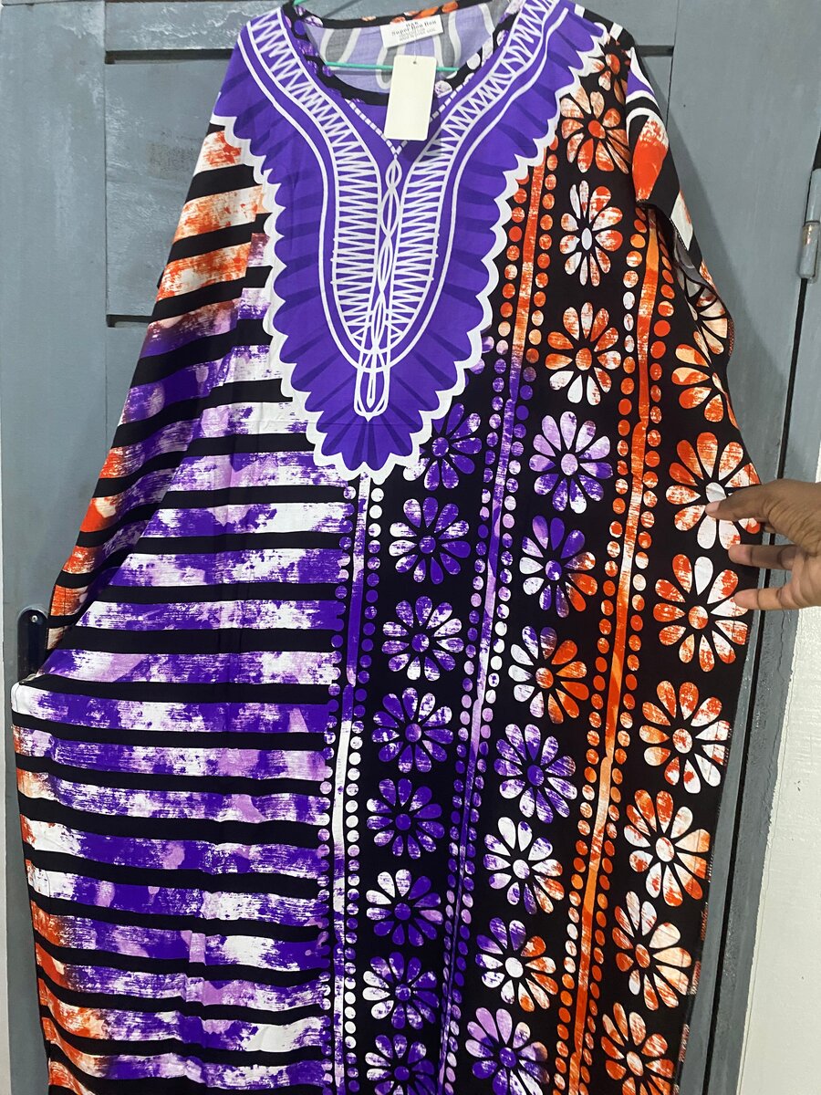 Robe longue bohème colorée