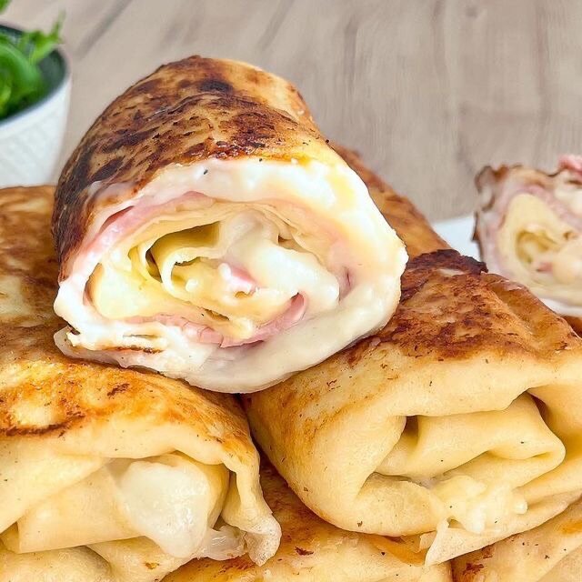 Crêpes jambon fromage