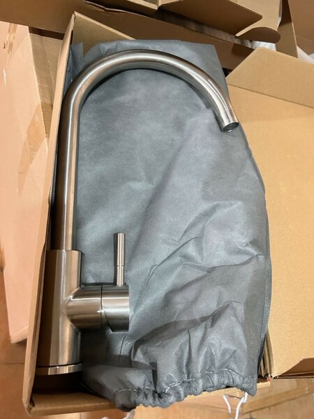 Stainless steel kitchen faucet