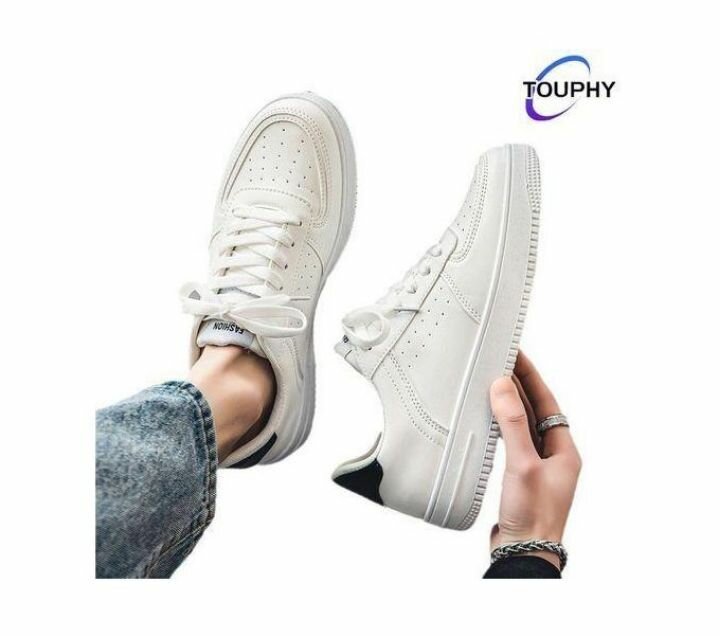 Baskets blanches homme stylées