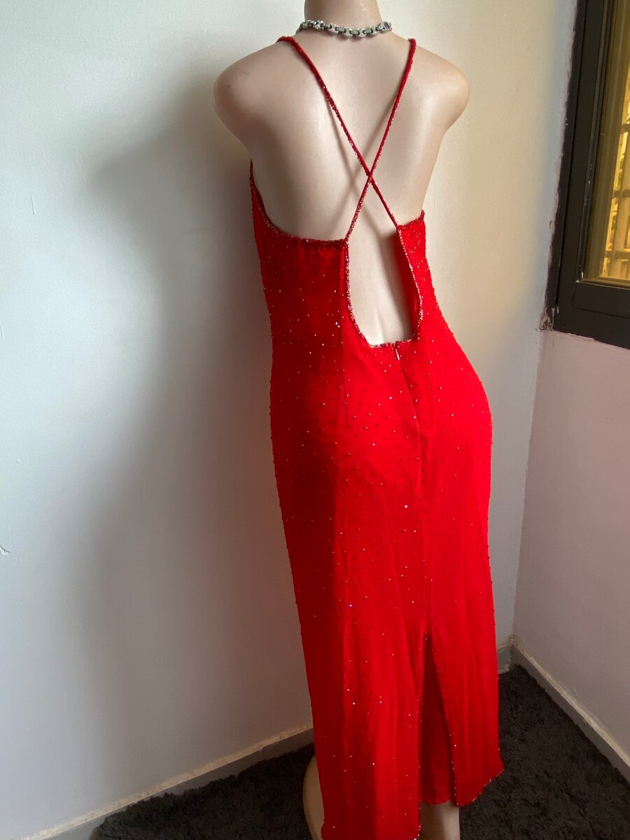 Elegant Red Evening Dress