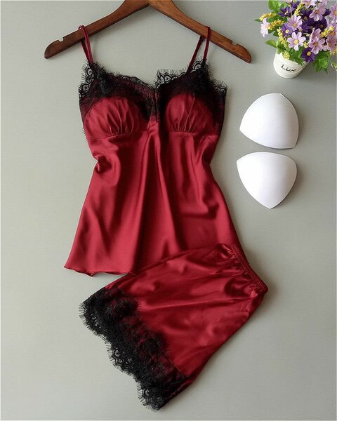 2 piece silk sleepwear