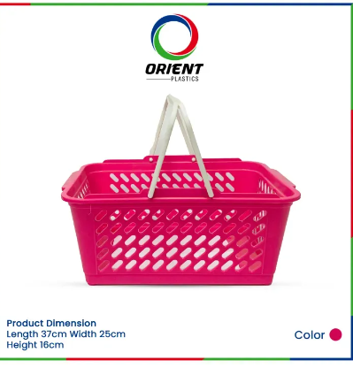 Orient Plastic Handy Basket | Durable Lightweight and Multi-Purpose Storage Basket for Kitchen Home and Office Organization | Stylish Design with Easy-to-Carry