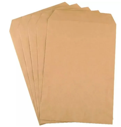 50 Pcs - Brown/Khaki Envelopes For Packaging, Mailing, Courier, Office Letters & Money Size 11x15 Inch
