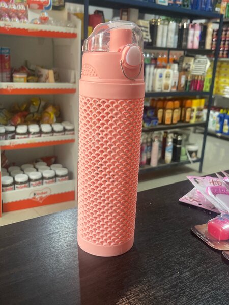 Gourde rose avec couvercle