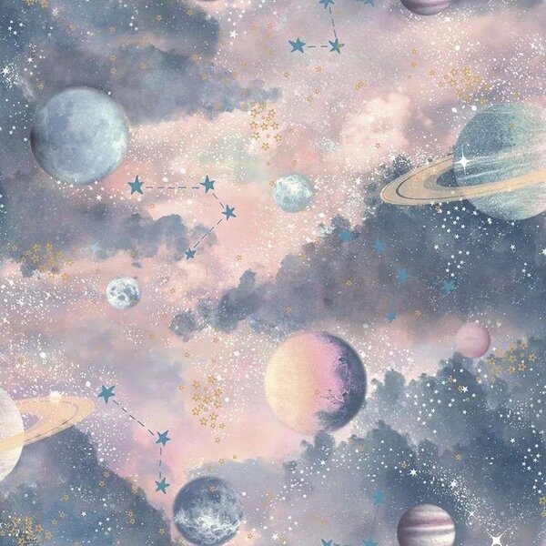 Papier peint motif espace enfant