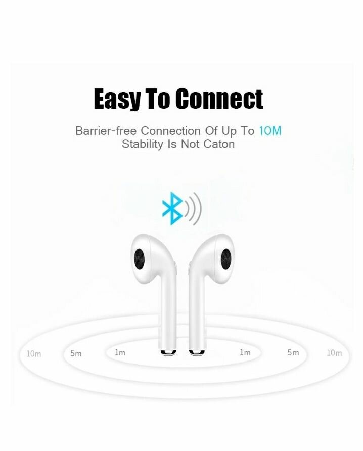 300mAh High-Quality Wireless Headphones I7Mini