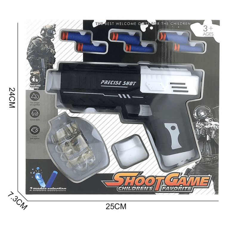 Soft bullet gun with orbs