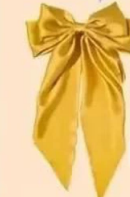 Bow hair clip for girls, yellow