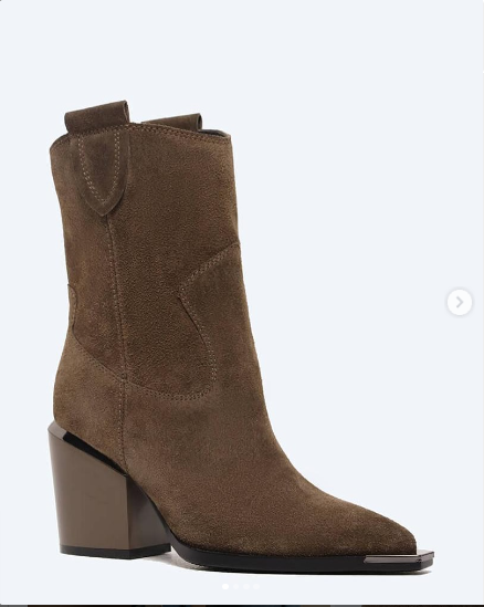  коричневые замшевые казаки