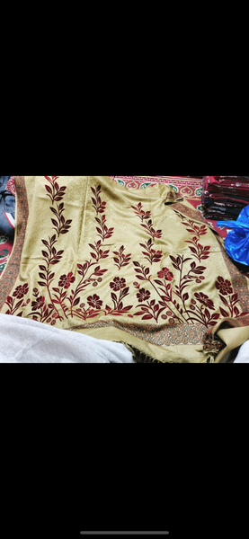 Flock print shawl